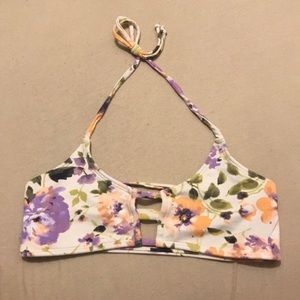 Midori floral bikini top, size small